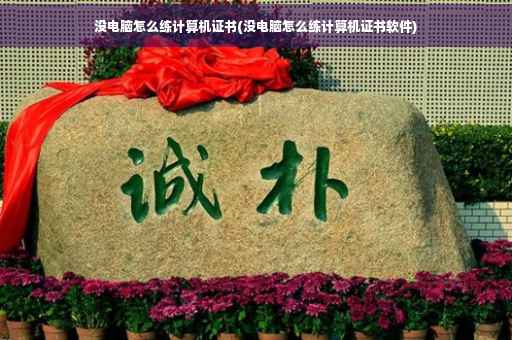 没电脑怎么练计算机证书(没电脑怎么练计算机证书软件)