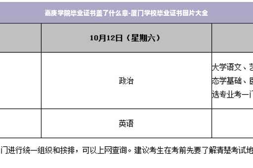嘉庚学院毕业证书盖了什么章-厦门学校毕业证书图片大全