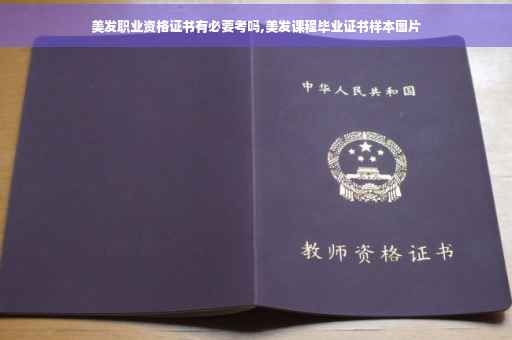 美发职业资格证书有必要考吗,美发课程毕业证书样本图片