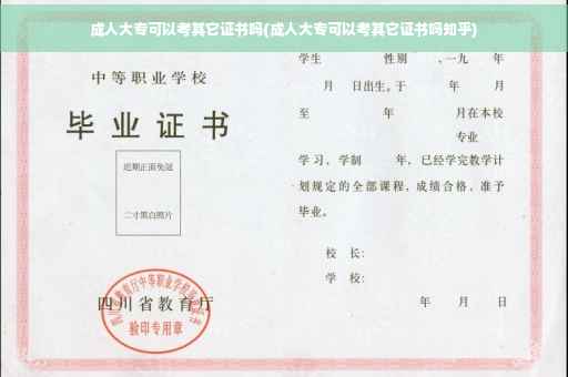成人大专可以考其它证书吗(成人大专可以考其它证书吗知乎)