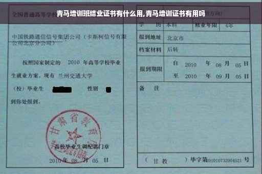 青马培训班结业证书有什么用,青马培训证书有用吗