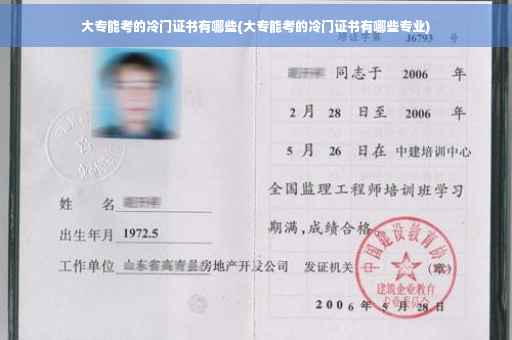 大专能考的冷门证书有哪些(大专能考的冷门证书有哪些专业)