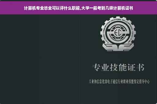 计算机专业毕业可以评什么职称,大学一般考到几级计算机证书