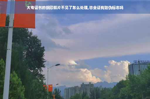 大专证书的钢印照片不见了怎么处理,毕业证有防伪标志吗