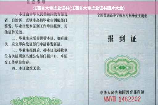 江西省大专毕业证书(江西省大专毕业证书图片大全)