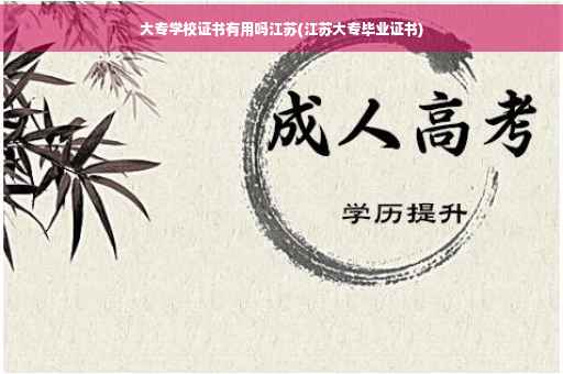 大专学校证书有用吗江苏(江苏大专毕业证书)