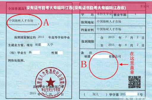没有证书能考大专嘛吗江西(没有证书能考大专嘛吗江西省)