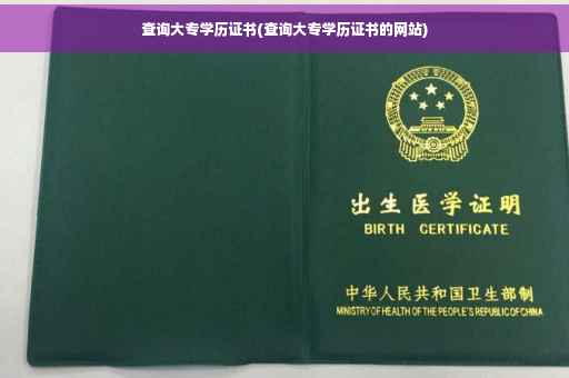 查询大专学历证书(查询大专学历证书的网站)