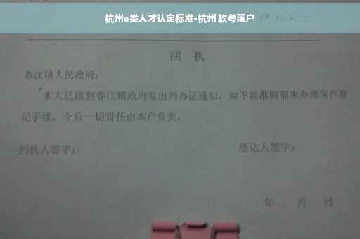 杭州e类人才认定标准-杭州 软考落户