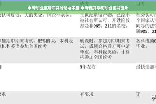 中专毕业证哪年开始是电子版,中专提升学历毕业证书图片