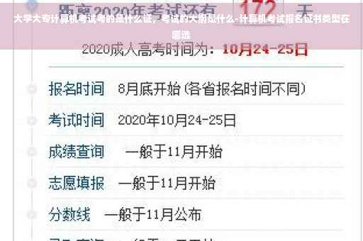 大学大专计算机考试考的是什么证，考试的大纲是什么-计算机考试报名证书类型在哪选