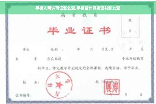 手机入网许可证怎么查,手机查计算机证书怎么查