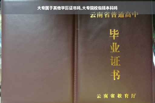 大专属于其他学历证书吗,大专院校包括本科吗
