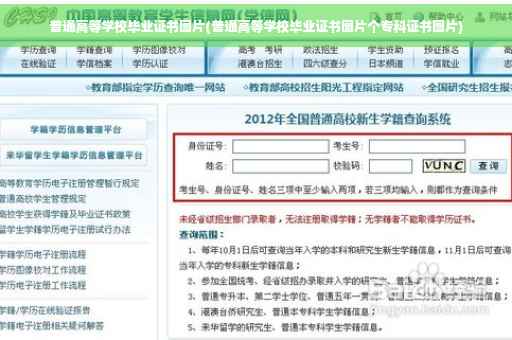 普通高等学校毕业证书图片(普通高等学校毕业证书图片个专科证书图片)