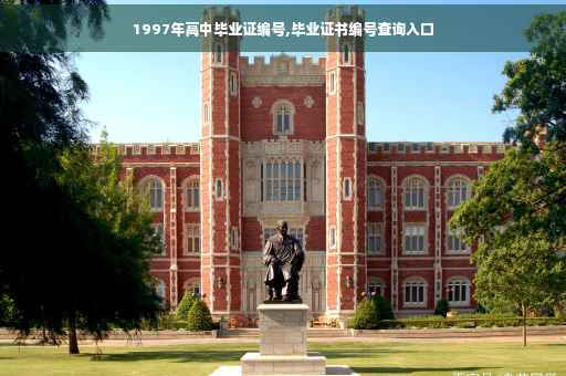 1997年高中毕业证编号,毕业证书编号查询入口