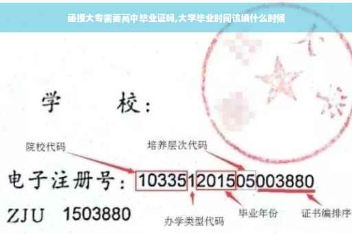 函授大专需要高中毕业证吗,大学毕业时间该填什么时候