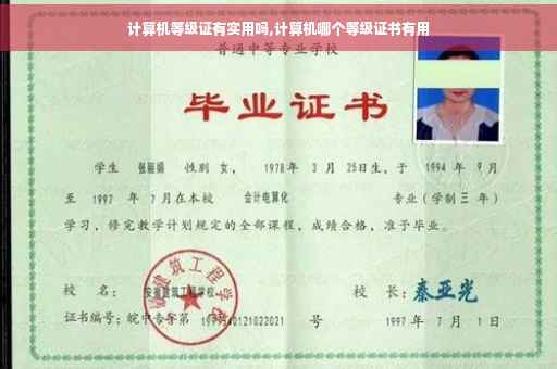 计算机等级证有实用吗,计算机哪个等级证书有用