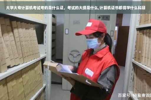 大学大专计算机考试考的是什么证，考试的大纲是什么,计算机证书都得学什么科目