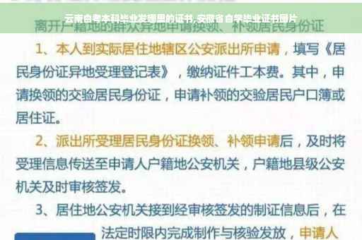 云南自考本科毕业发哪里的证书,安徽省自学毕业证书图片