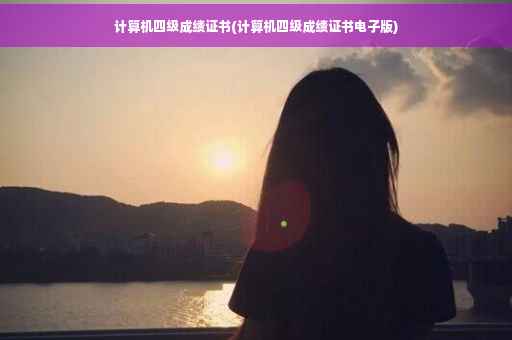 计算机四级成绩证书(计算机四级成绩证书电子版)