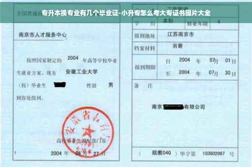专升本换专业有几个毕业证-小升专怎么考大专证书图片大全