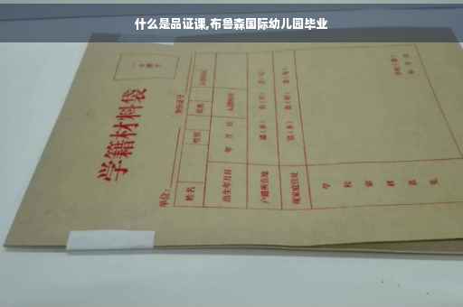 什么是品证课,布鲁森国际幼儿园毕业