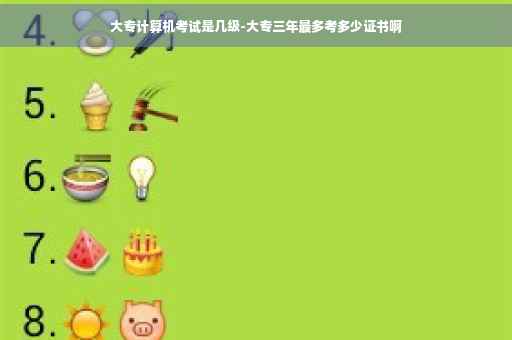 大专计算机考试是几级-大专三年最多考多少证书啊