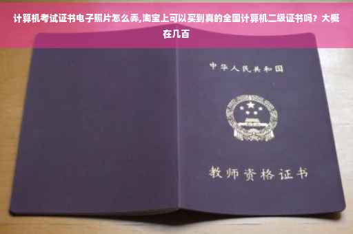计算机考试证书电子照片怎么弄,淘宝上可以买到真的全国计算机二级证书吗？大概在几百