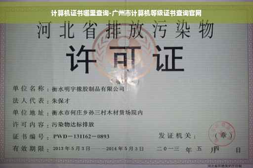 计算机证书哪里查询-广州市计算机等级证书查询官网
