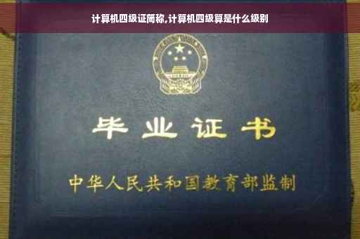 计算机四级证简称,计算机四级算是什么级别