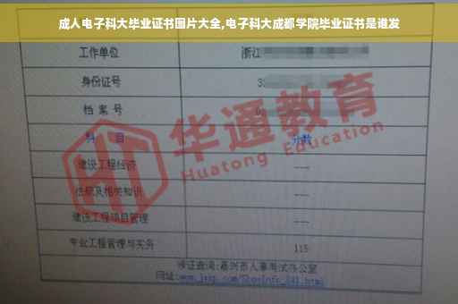 成人电子科大毕业证书图片大全,电子科大成都学院毕业证书是谁发