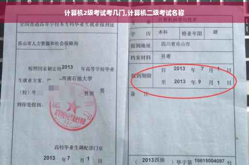 计算机2级考试考几门,计算机二级考试名称
