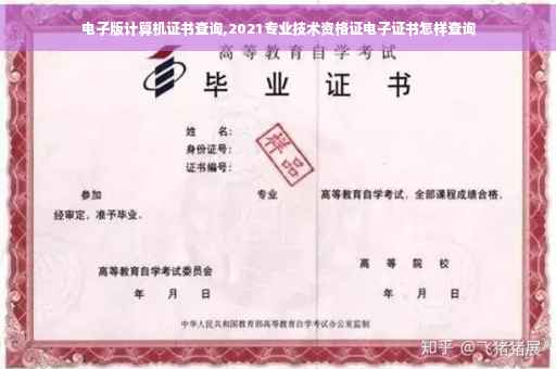 电子版计算机证书查询,2021专业技术资格证电子证书怎样查询