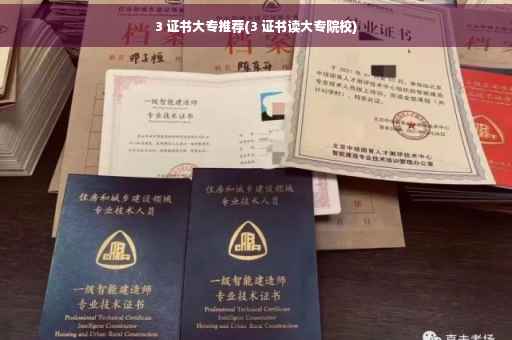 3 证书大专推荐(3 证书读大专院校)