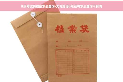 B级考试的成绩怎么查询-大专英语b级证书怎么查询不到呢