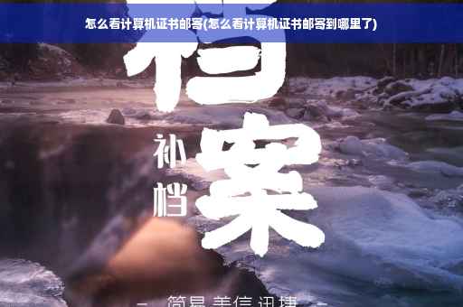 怎么看计算机证书邮寄(怎么看计算机证书邮寄到哪里了)