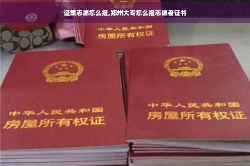 证集志愿怎么报,郑州大专怎么报志愿者证书