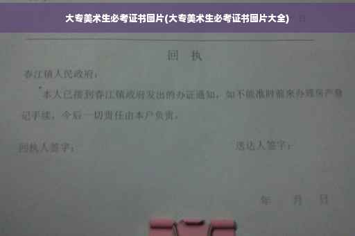 大专美术生必考证书图片(大专美术生必考证书图片大全)