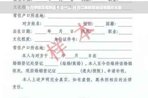民办学校正式的证书是什么-民办二本的毕业证书图片大全