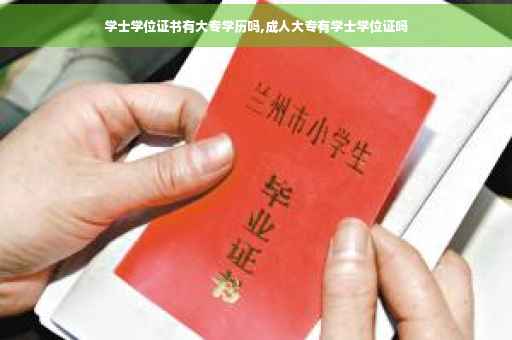 学士学位证书有大专学历吗,成人大专有学士学位证吗