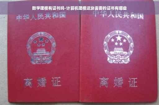 数学建模有证书吗-计算机建模这块需要的证书有哪些