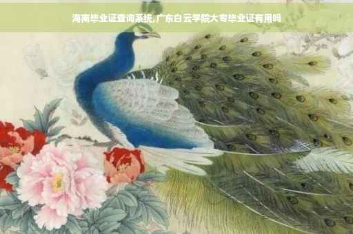 海南毕业证查询系统,广东白云学院大专毕业证有用吗