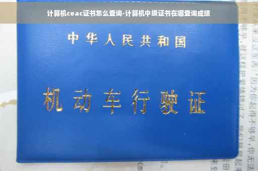 计算机ceac证书怎么查询-计算机中级证书在哪查询成绩