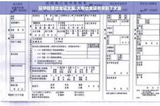 回学校拿毕业证文案,大专毕业证书拿到了文案
