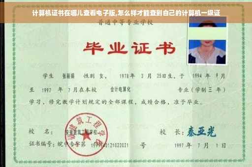 计算机证书在哪儿查看电子版,怎么样才能查到自己的计算机一级证