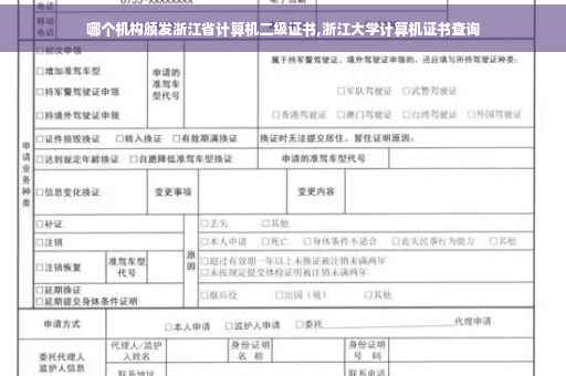 哪个机构颁发浙江省计算机二级证书,浙江大学计算机证书查询