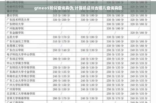 gtneo5如何查询真伪,计算机证书去哪儿查询真假