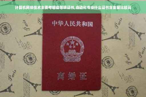 计算机网络技术主要考哪些等级证书,自动化专业什么证书含金量比较高