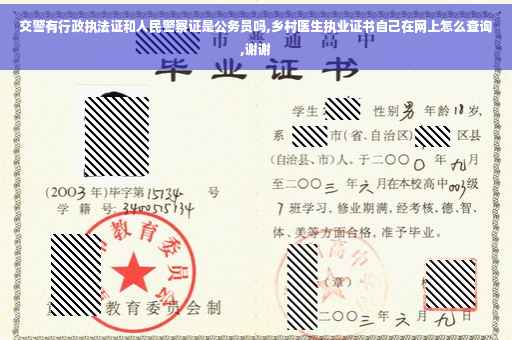 交警有行政执法证和人民警察证是公务员吗,乡村医生执业证书自己在网上怎么查询,谢谢
