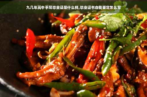 九几年高中手写毕业证是什么样,毕业证书自我鉴定怎么写